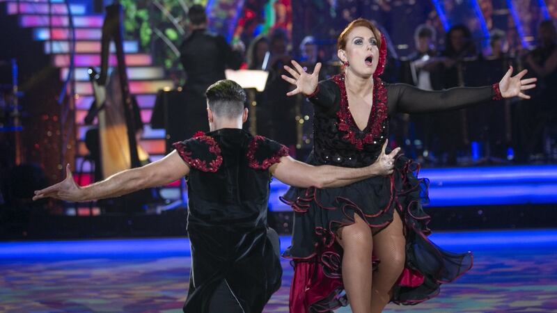 Clelia Murphy and Vitali Kozmin scored 25 points for their passionate paso doble. Photograph: Kyran O’Brien