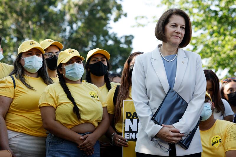 Democratic senator Catherine Cortez Masto is fighting to hold her Georgia seat. Photograph: Anna Moneymaker/Getty Images