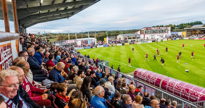 A view of the Eamonn Deacy Park during a Premier Division game between Galway United and Shamrock Rovers on September 16th. Photograph: James Crombie/Inpho