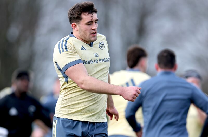 Munster's Brian Gleeson in training. Photograph: James Crombie/Inpho