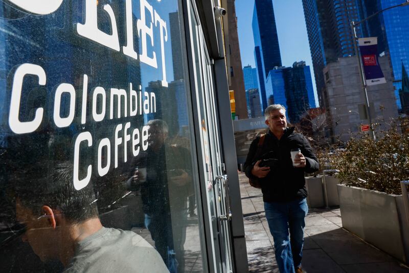 A Colombian coffee shop in New York. Photograph: Kena Betancur/AFP via Getty Images