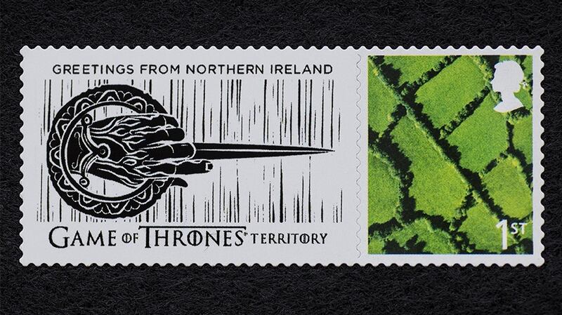 A limited edition ‘Game of Thrones’ stamp, part of a collaboration between Tourism Ireland and Royal Mail.