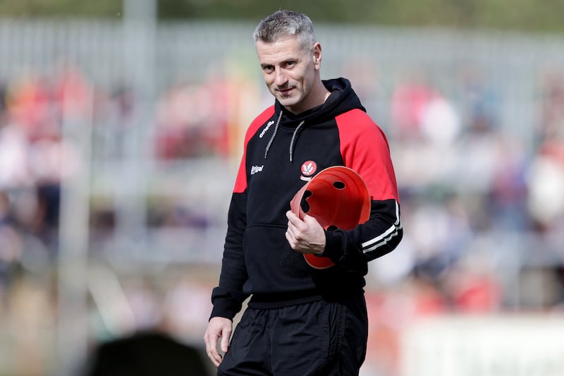 Rory Gallagher pictured during his days as Derry manager. Naas GAA club this week reversed their decision to add Gallagher to the backroom staff of their senior men's team. Photograph: Laszlo Geczo/Inpho