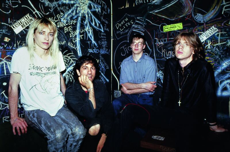 Sonic Youth at the City Gardens club in Trenton, New Jersey, in 1987. Courtesy of Naomi Peterson Photograph