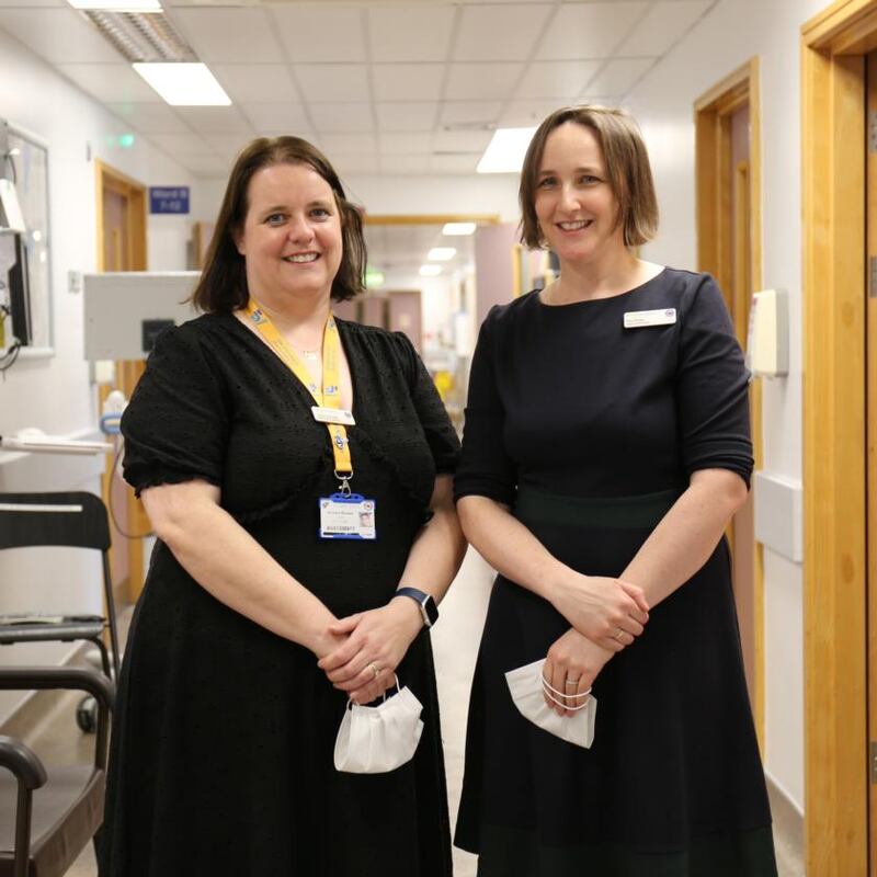 Norma O’Riordan (left), assistant director of nursing at the HOPE directorate, St James’s Hospital, and Amy Nolan, lead cancer nurse at the hospital. Photograph: Bryan O’Brien