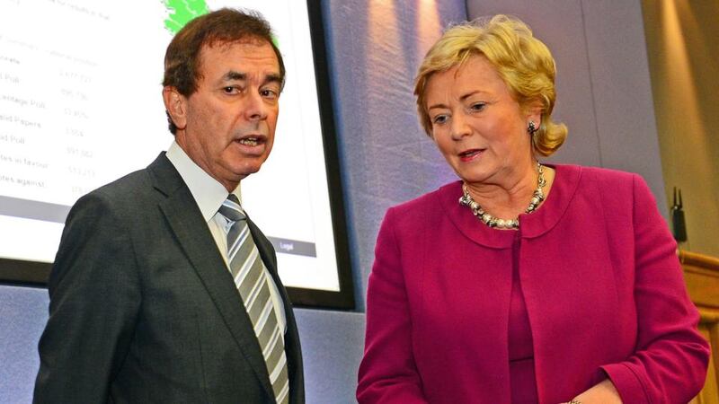 Frances Fitzgerald with former minister for justice Alan Shatter. Photograph: Eric Luke