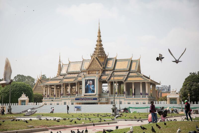 The Royal Palace grounds in Phnom Penh, Cambodia. Photograph: Sally Hayden