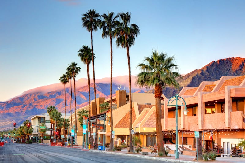 Palm Springs is a desert resort city in California today. Photograph: Denis Tangney Jr/Getty