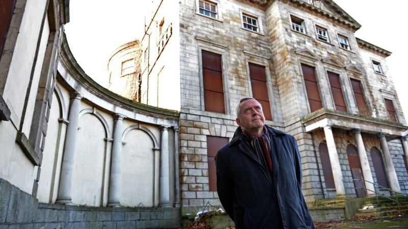 Frank McDonald at the sadly rotting Aldborough House, Dublin’s last great Georgian-era mansion still standing. Photograph: Eric Luke