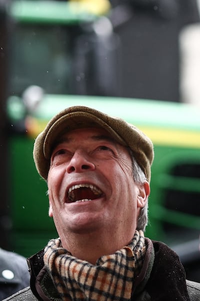 Nigel Farage of Reform UK. Photogtraph: Henry Nicholls/AFP via Getty          