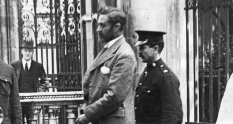 Roger Casement leaving court in London before being returned to prison in 1916. Photograph: Hulton Archive/Getty Images