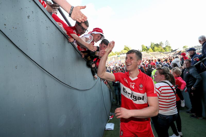 Shane McGuigan. The 25-year-old schooteacher is enjoying some of the best form of his career, and has been named as the PwC Player of the Month in football for May. Photograph: Laszlo Geczo/Inpho