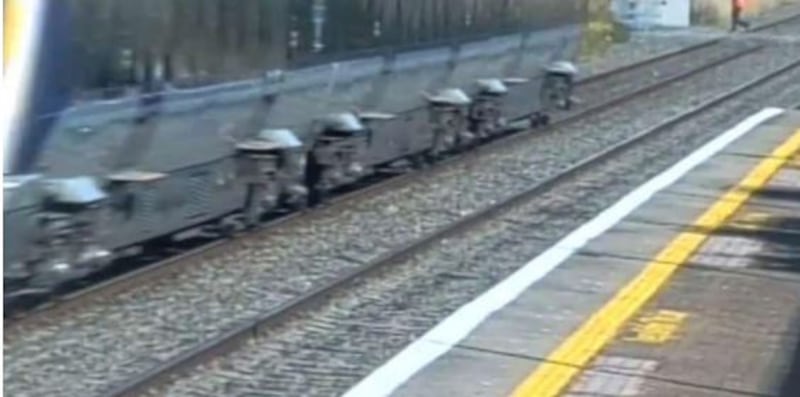 CCE Worker walking off the railway line. Photograph: Railway Accident Investigation Unit Ireland
