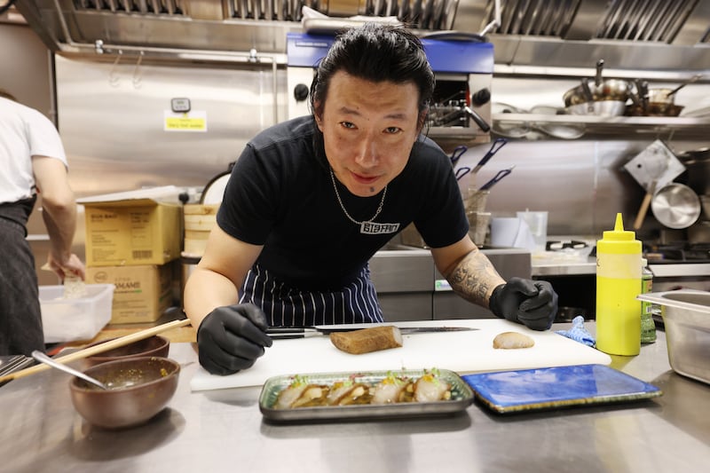 Hi-fi: Chef and owner Alex Zhang, Sister 7 @ Fidelity Studio, in Dublin's Smithfield. Photograph: Laura Hutton