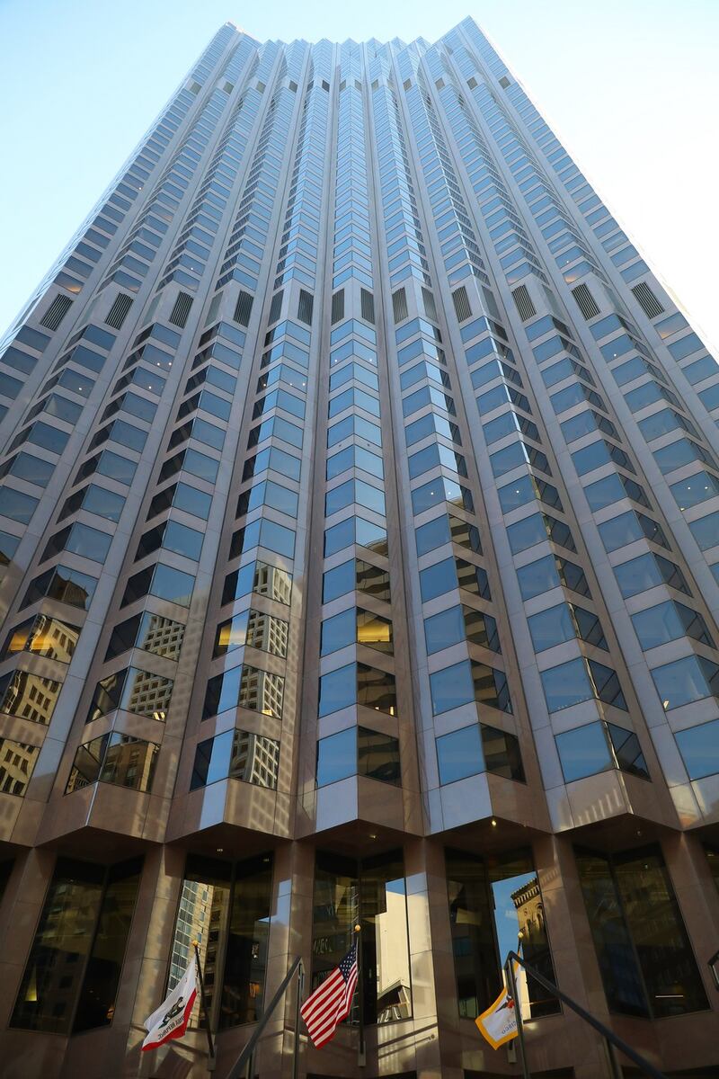 An office tower, which US president Donald Trump co-owns with Vornado Realty Trust, in San Francisco. Vornado’s CEO is a Trump ally and its tenants include firms that lobby the federal government. Photograph: Jim Wilson/The New York Times.