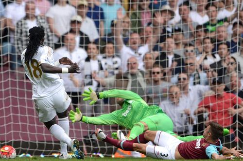 Swansea thump West Ham on the Boleyn’s last Saturday