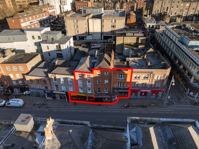 An aerial view of 17-19 Wexford Street in Dublin city centre