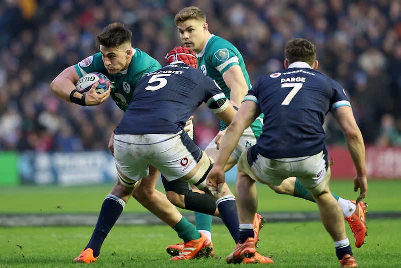 Dan Sheehan during Ireland's round two game against Scotland at Murrayfield. Photograph: Dan Sheridan/Inpho