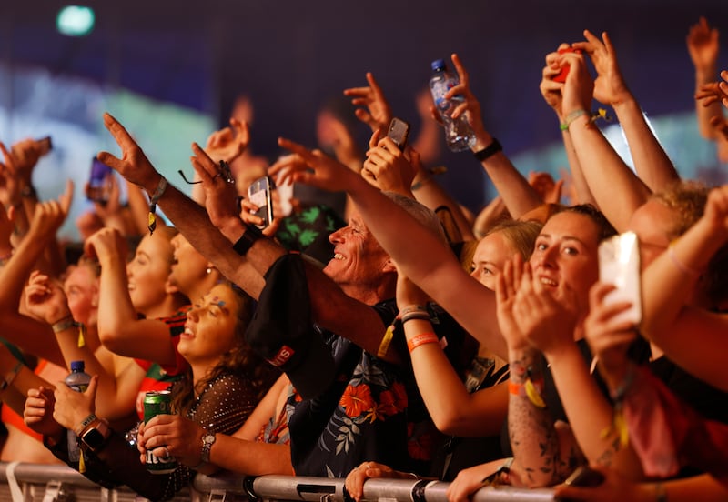 Electric Picnic: Saw Doctors fans react with energy and joy to the guys from Tuam. Photograph: Alan Betson