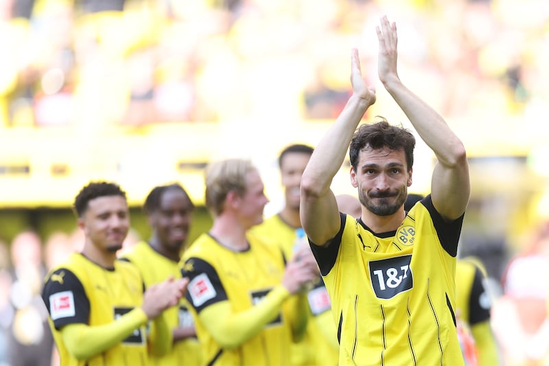 Mats Hummels was key to Borussia Dortmund's success this season. Photograph: Dean Mouhtaropoulos/Getty Images