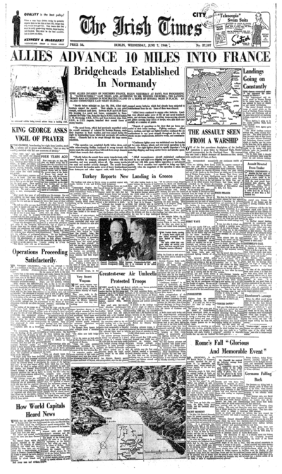 ‘Days of doom’: The Irish Times editorial the day following D-Day – The ...