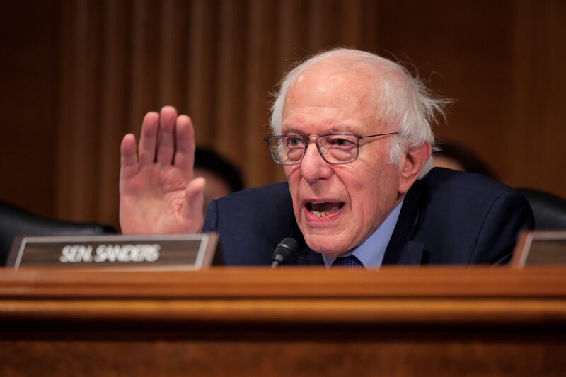 Bernie Sanders: 'Musk is helping to fund right-wing extremist organisations all over the world.'  Photograph: Chip Somodevilla/Getty