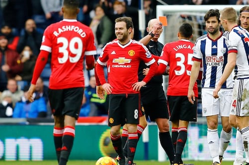West Brom make most of Juan Mata red card to take three points
