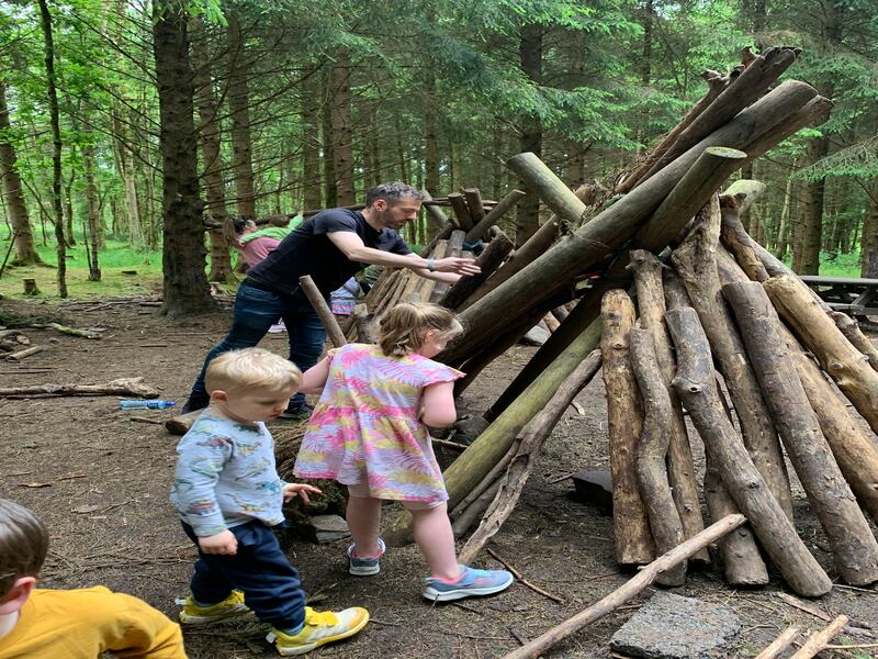 Kevin Power with his family in Center Parcs