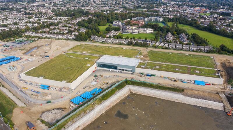 The completed covered treated water reservoir in Stillorgan. Construction began in 2018. Photograph: Irish Water