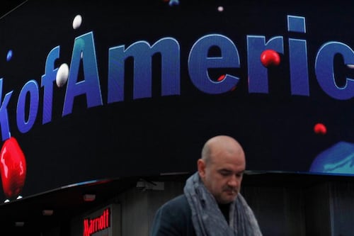 Bank of America shares down over 6%