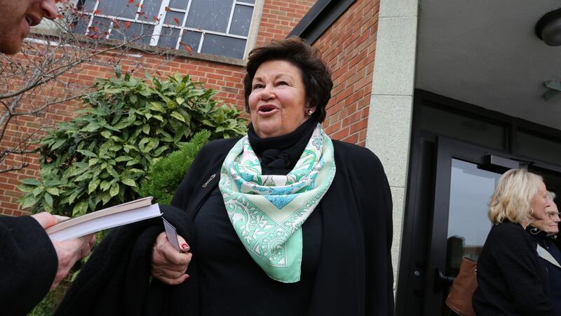 Melinda Munoz, John Wayne’s daughter pictured at Maureen O’Hara’s funeral. Photograph: Marty Katz/Washingtonphotographer.com