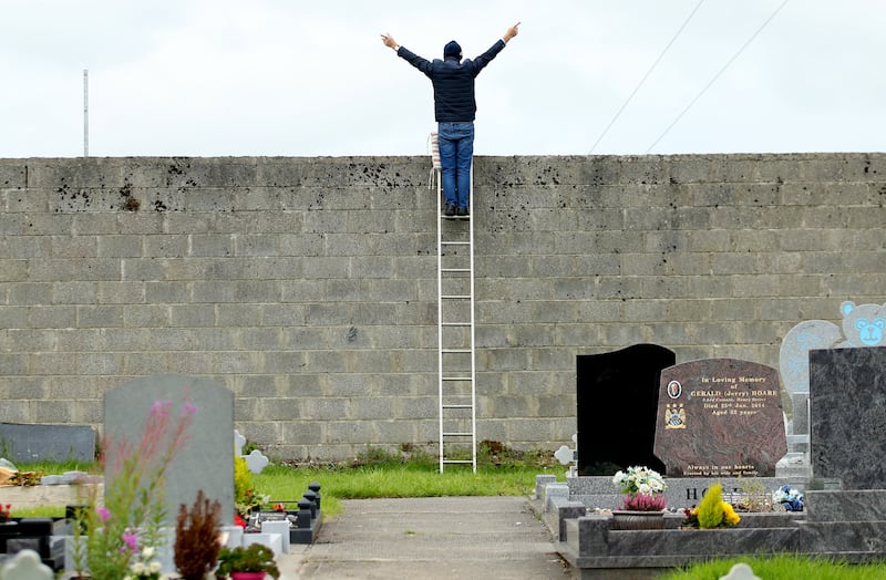 A fan watches St Brigid's v Boyle in Roscommon in 2020. Photograph: James Crombie/Inpho