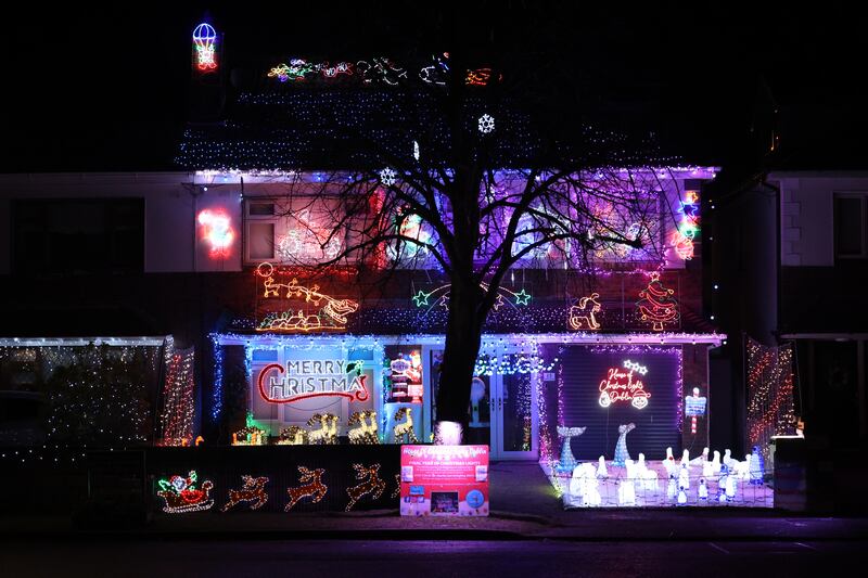 This will be the last year Phil Corcoran and Paddy Toner’s House of Christmas Lights, on Weston Crescent in Lucan, will put on their display. 
Photograph: Nick Bradshaw 