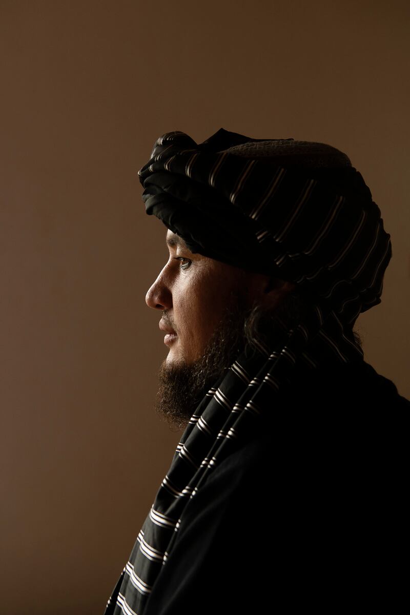 Mawlawi Mahdi Mujahid, a former Shiite commander within the mostly Sunni Taliban who renounced the new Taliban government and seized control of a district in northern Afghanistan, in Balkhab, Afghanistan, June 21, 2022. Hundreds of Shiite Muslims joined an uprising led by the former Taliban commander. (Kiana Hayeri/The New York Times)