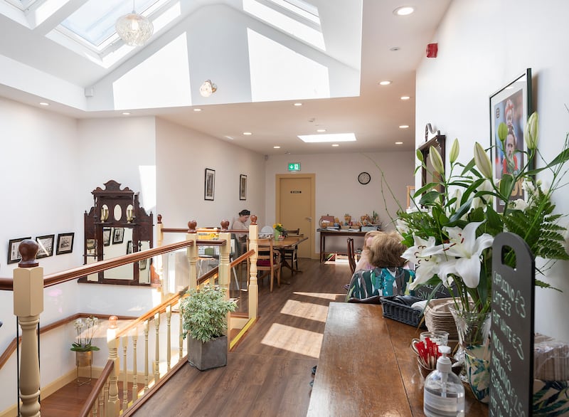 'We created a mezzanine towards the front of the cafe, in an area that was once a bedroom used by the Wynnes. It adds a connectedness to the bookshop downstairs and a sense of homeliness to the cafe.' Photograph: Michael McLaughlin