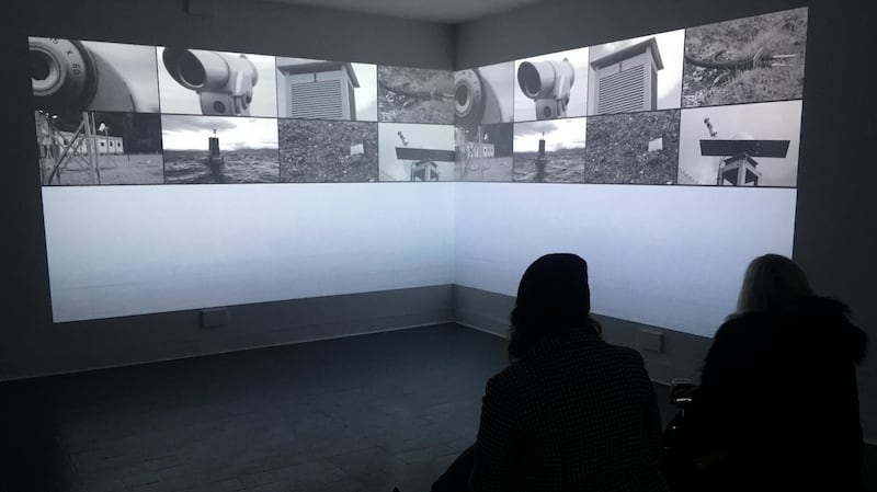 Viewers watching ‘Peripheries, 2017’, by  Martina O’Brien