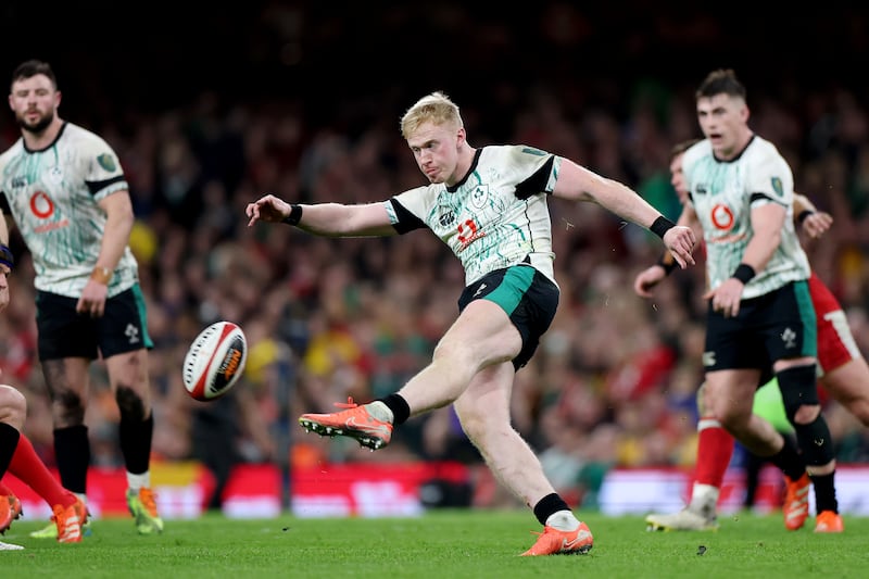 Ireland's Jamie Osborne during Saturday's game against Wales. Photograph: Michael Steele/Getty Images