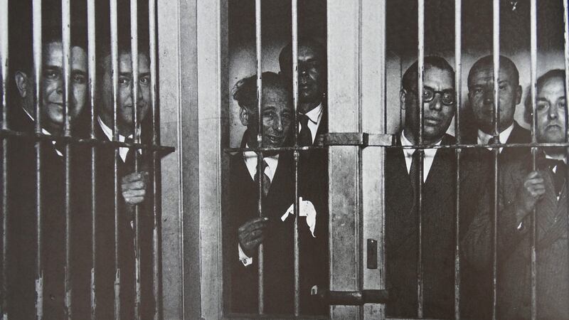 The Catalan President Lluís Companys and the Catalan government in prison after declaring the independence of Catalonia in 1932. Photograph: Universal History Archive/UIG via Getty Images