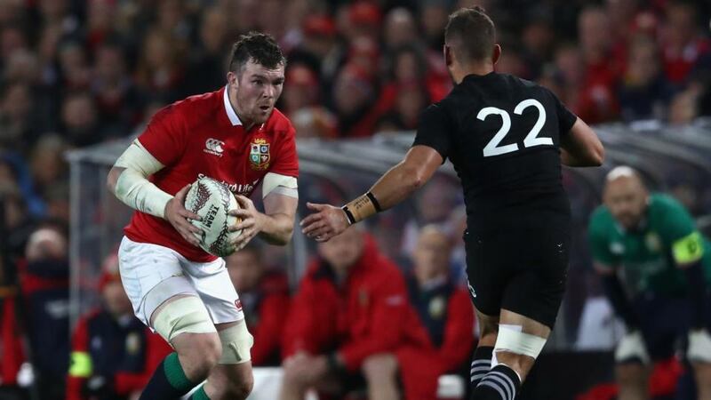 Peter O’Mahony  takes on New Zealand’s Aaron Cruden during the first  Test:  “I’m very proud, hugely proud of captaining the team, and I think I carried myself as best I could afterwards”.  Photograph: David Rogers/Getty Images