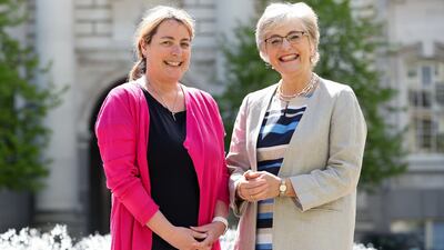 Áine Lynch of the National Parents Council and  Minister for Children and Youth Affairs, Dr Katherine Zappone.