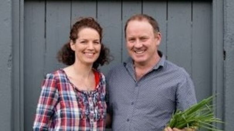 Úna Ní Bhroin and Pádraig Fahy of Beechlawn Organic Farm in Ballinasloe, Co Galway