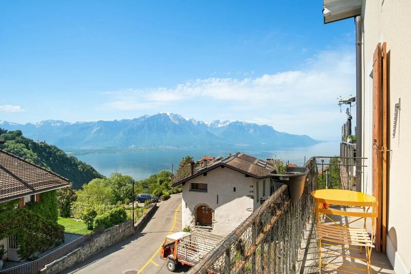 Switzerland: About 10 minutes’ drive from Montreux, with views of the lake and surrounding mountains, this apartment has a small terrace. 