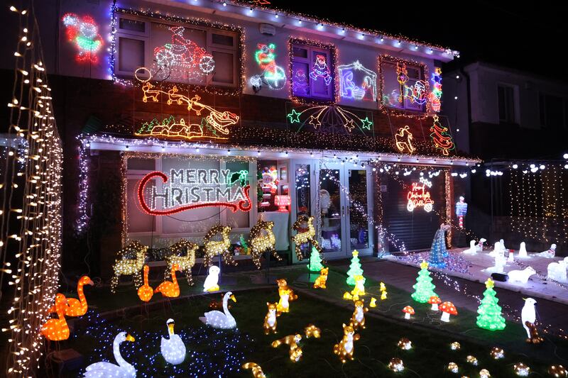 The House of Christmas Lights in Lucan, Dublin. Photograph: Nick Bradshaw 