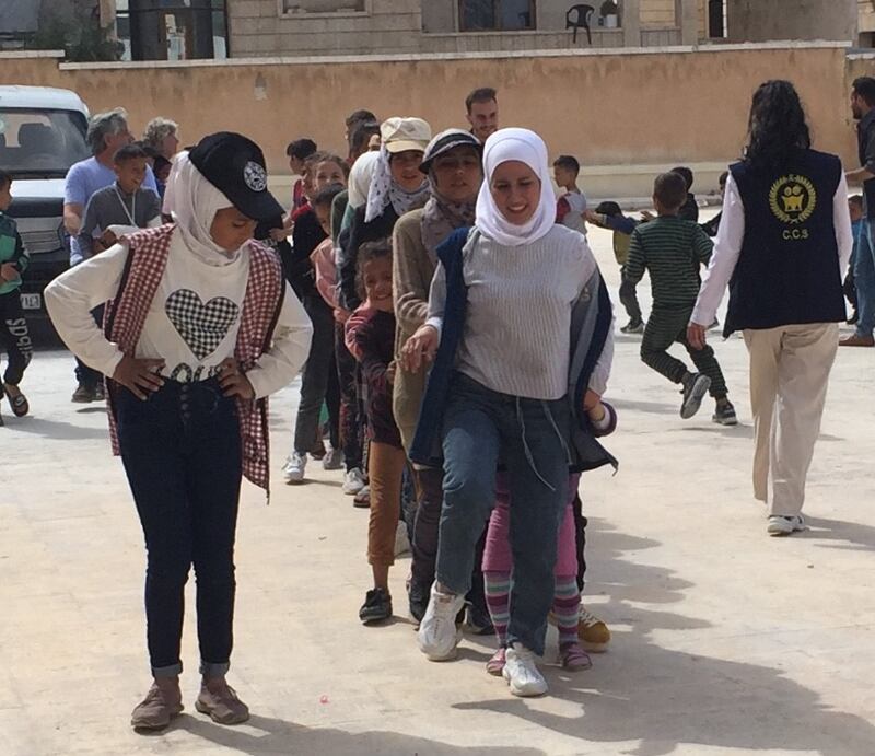 Children at a school in Beyouni, Aleppo. Photograph: Michael Jansen.