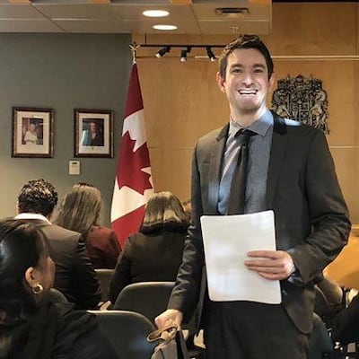 Robert O'Brien receiving his Canadian citizenship in 2018.