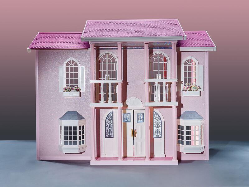 The bubblegum pink Barbie mansion from 1990. Photograph: Evelyn Pustka/The New York Times