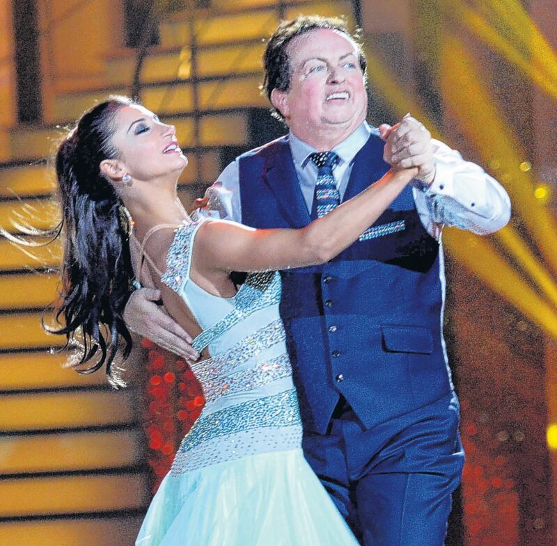 Marty Morrissey with professional dancer Ksenia Zsikhotska on Dancing with the Stars on RTÉ. Photograph: Cyril Byrne