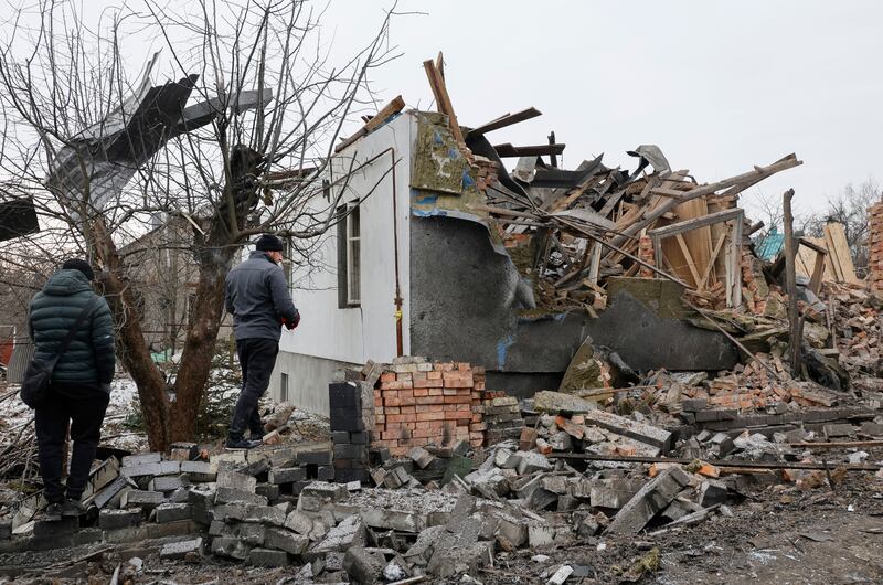 At least 10 killed in Russian missile strikes on Kharkiv in January. Photograph: Sergey Kozlov/EPA