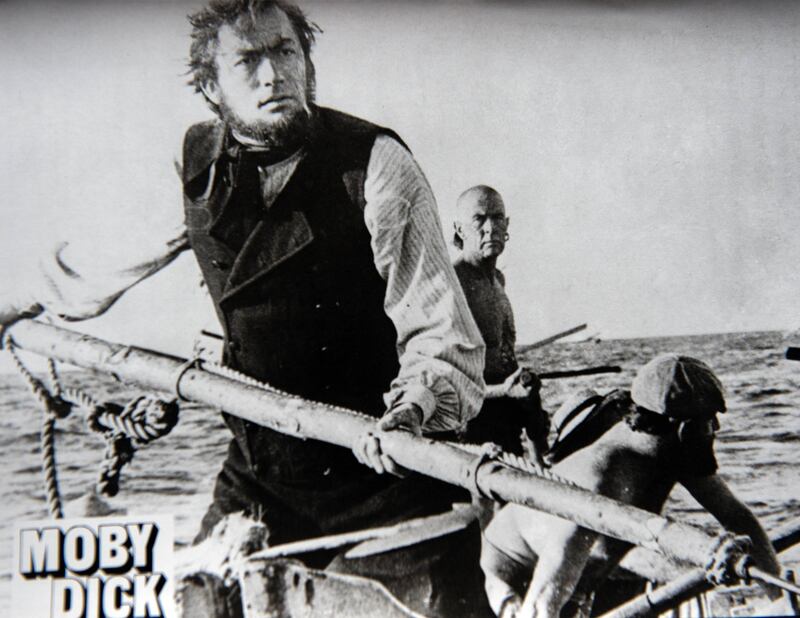 Gregory Peck as Captain Ahab in Moby Dick