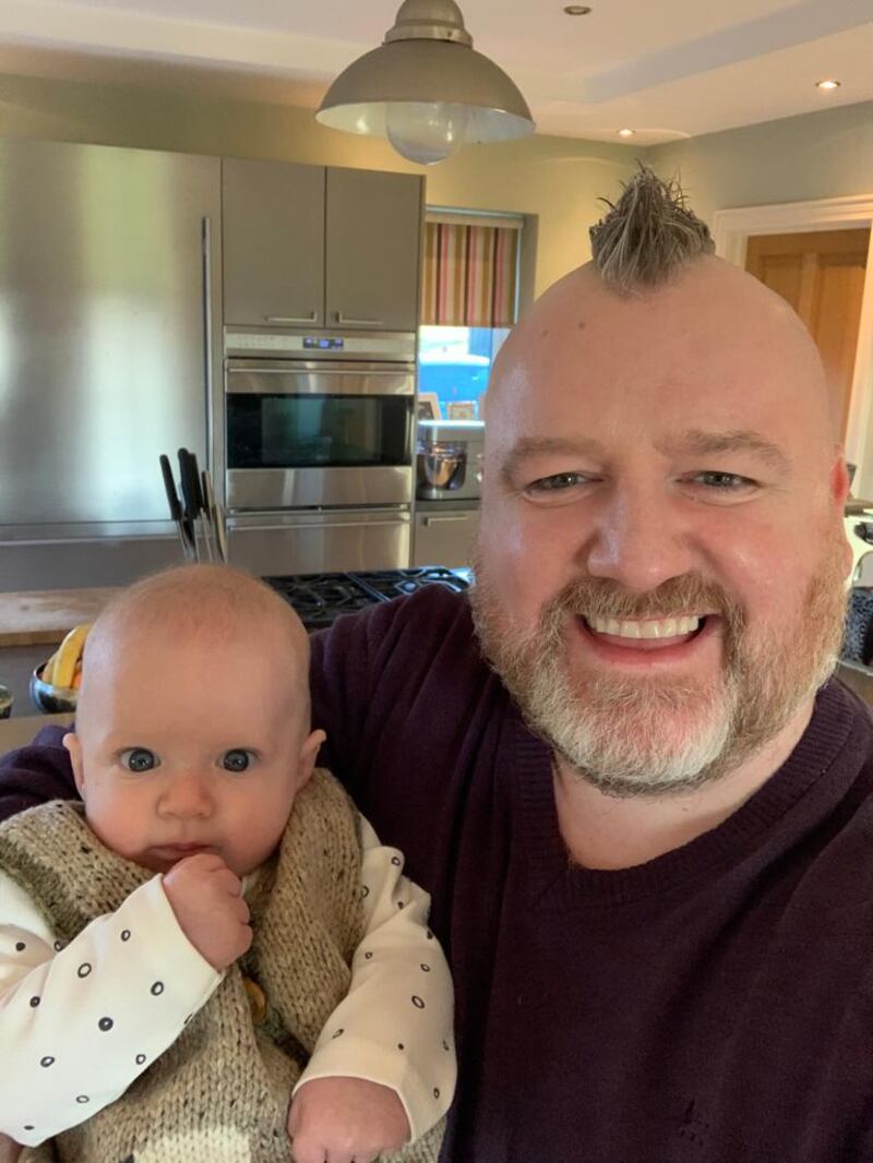 Gary with his youngest child, Páidí